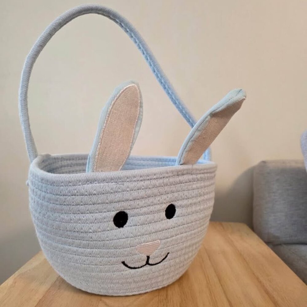 Blue Woven East Basket
